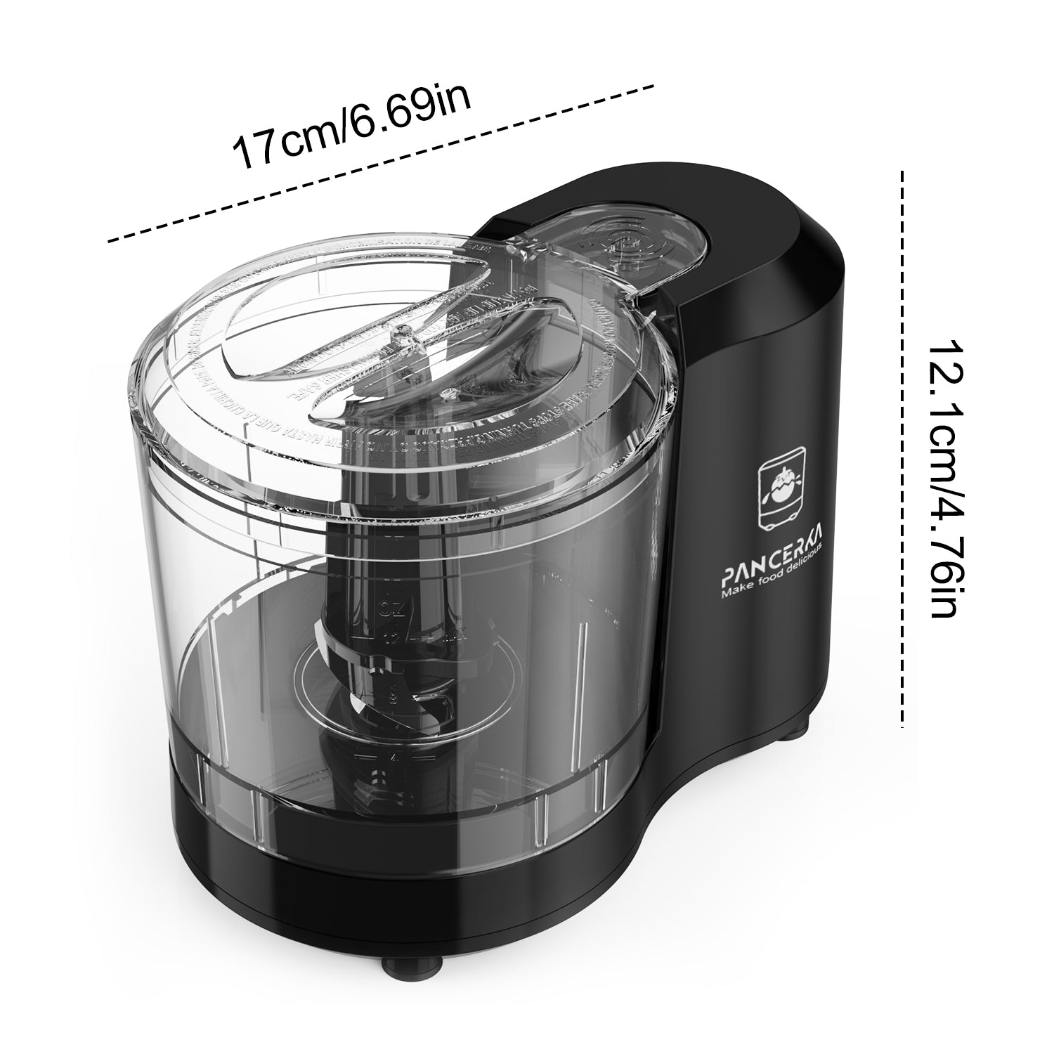 Electric Food Chopper, 1.5Cup Food Processor, BRL-7003, Black
