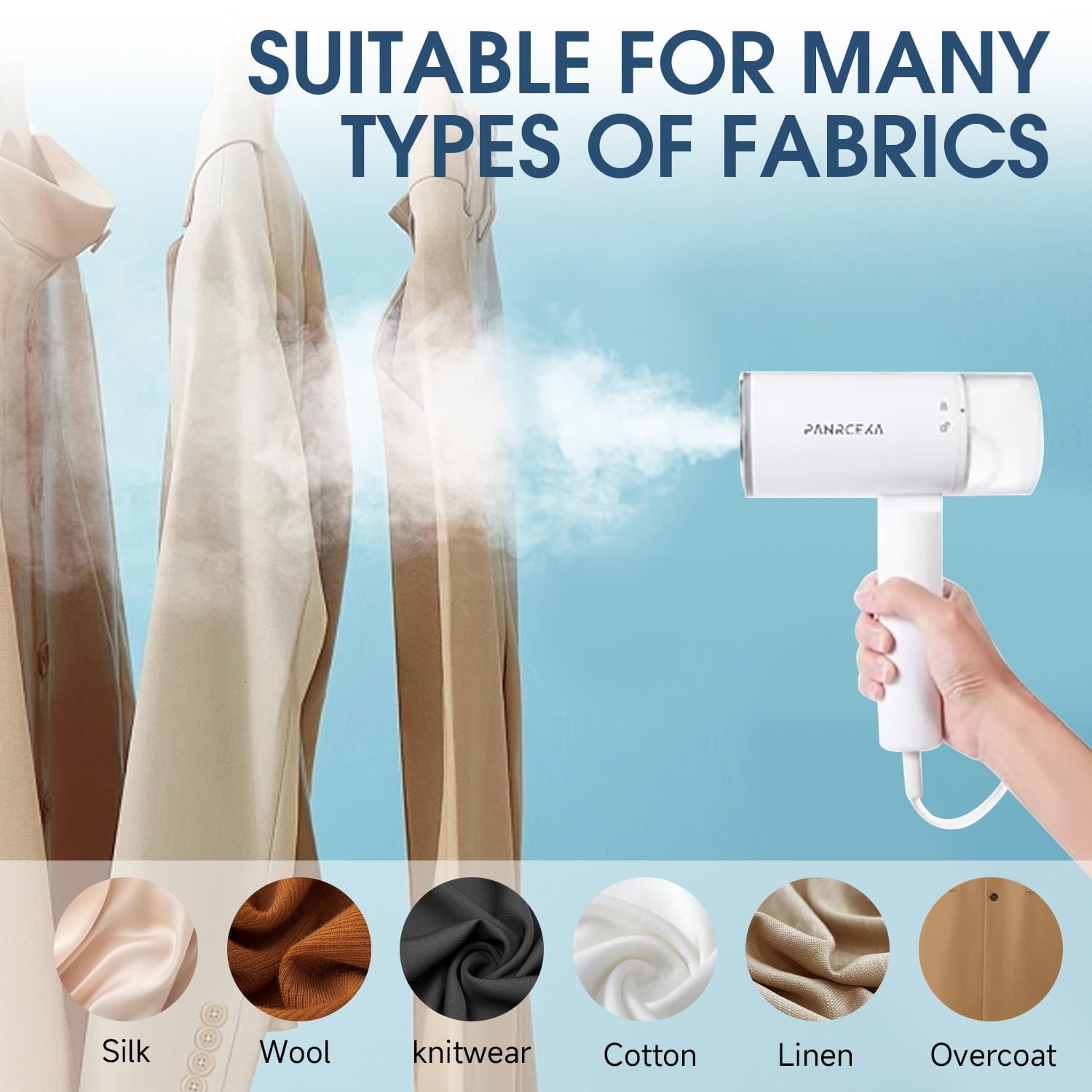 Steamer for Clothes, 1200W ComfortFold Steamer, White , LM-1608S