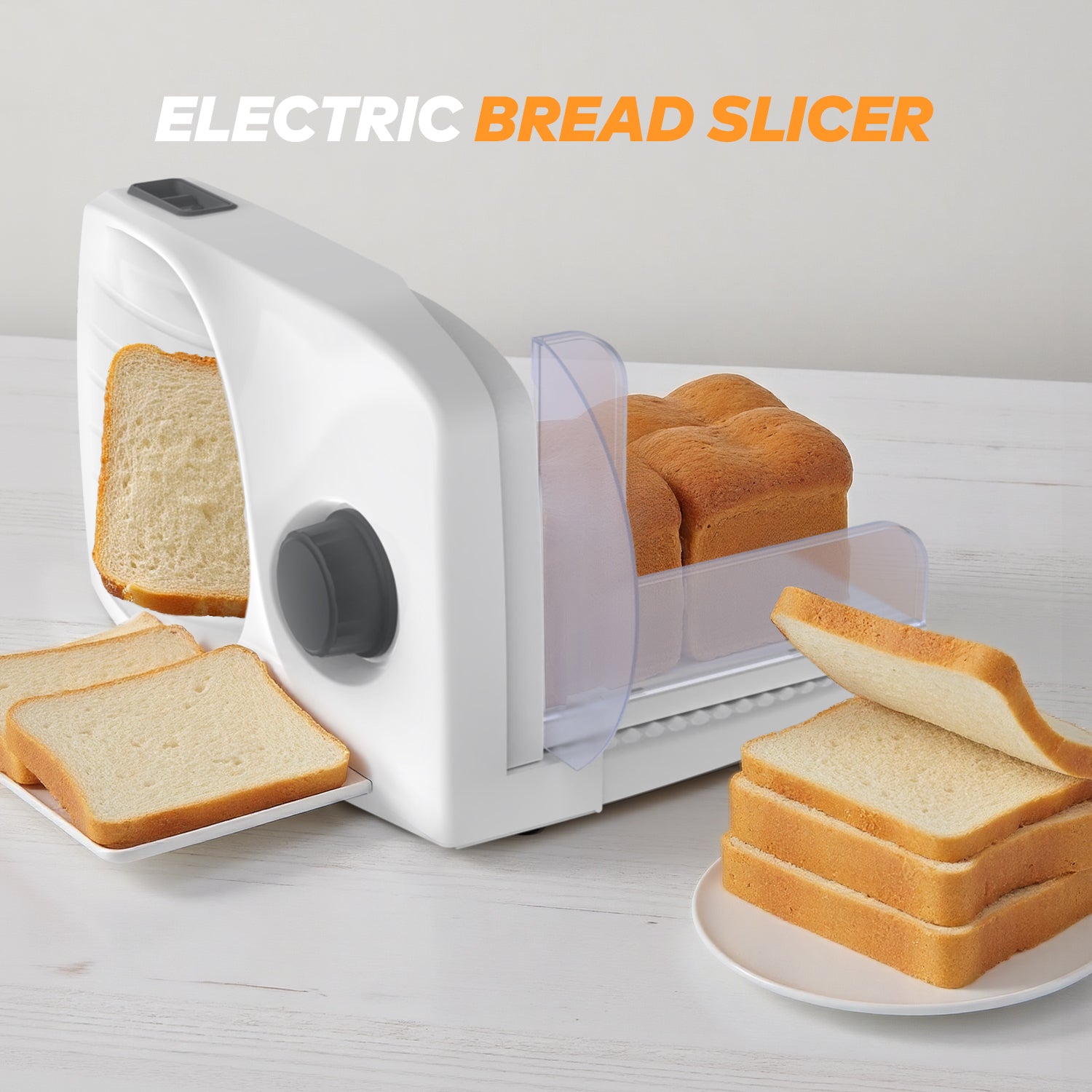 PANCERKA Meat Slicer Machine for Home Use with 2 Removable Stainless Steel Blades, Adjustable Thickness 0-15mm