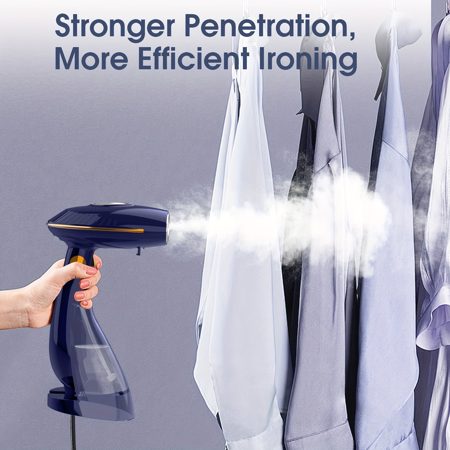 Steamer for Clothes, 1500W Handheld Clothing Steamer for Garment, 168+288ml Big Capacity Steam Iron, for Home, Office