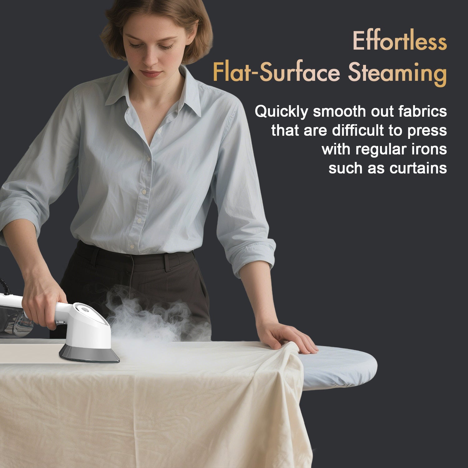 Steamer for Clothes, 1500W Handheld Steam Garment, 150℃ Constant temperature ironing, White