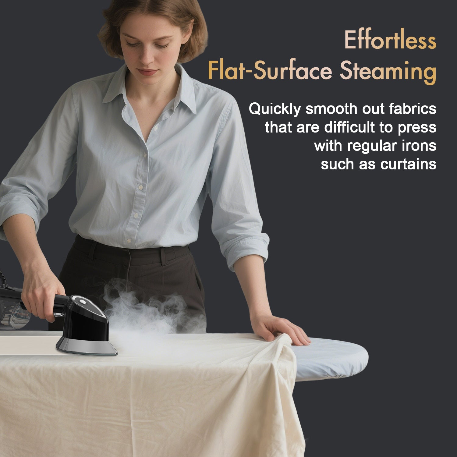 Steamer for Clothes, 1500W Handheld Steam Garment, 150℃ Constant temperature ironing, Black