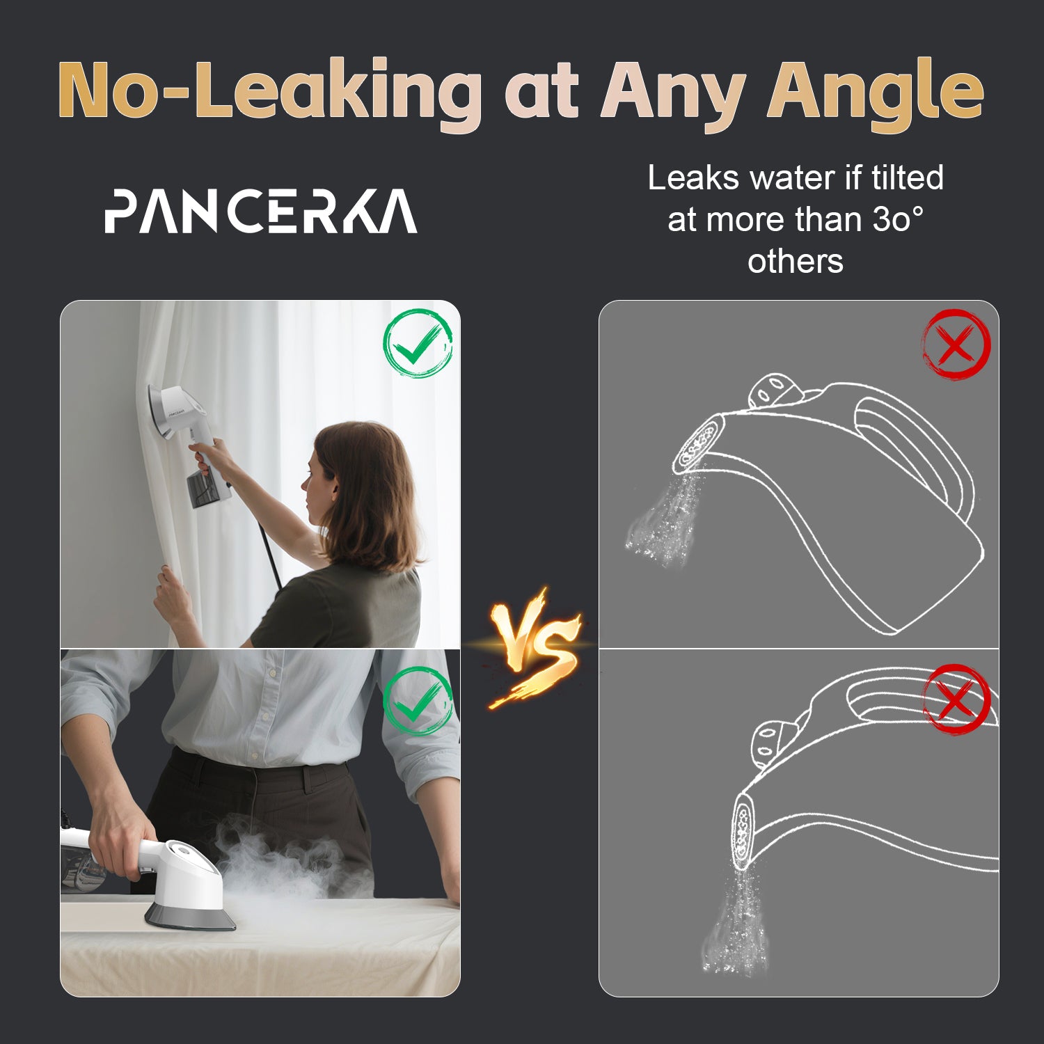 Steamer for Clothes, 1500W Handheld Steam Garment, 150℃ Constant temperature ironing, White