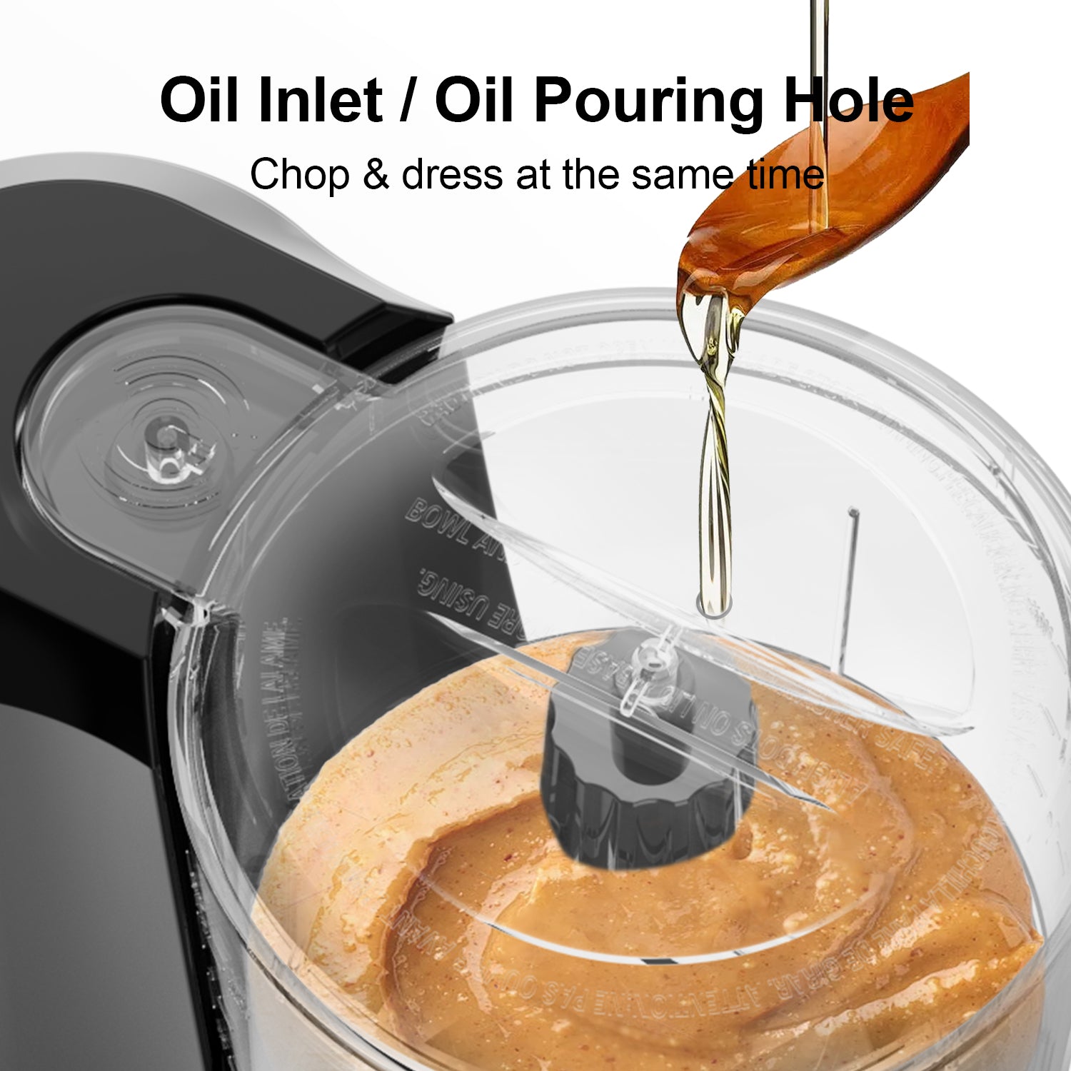 Electric Food Chopper, 1.5Cup Food Processor, BRL-7003, Black