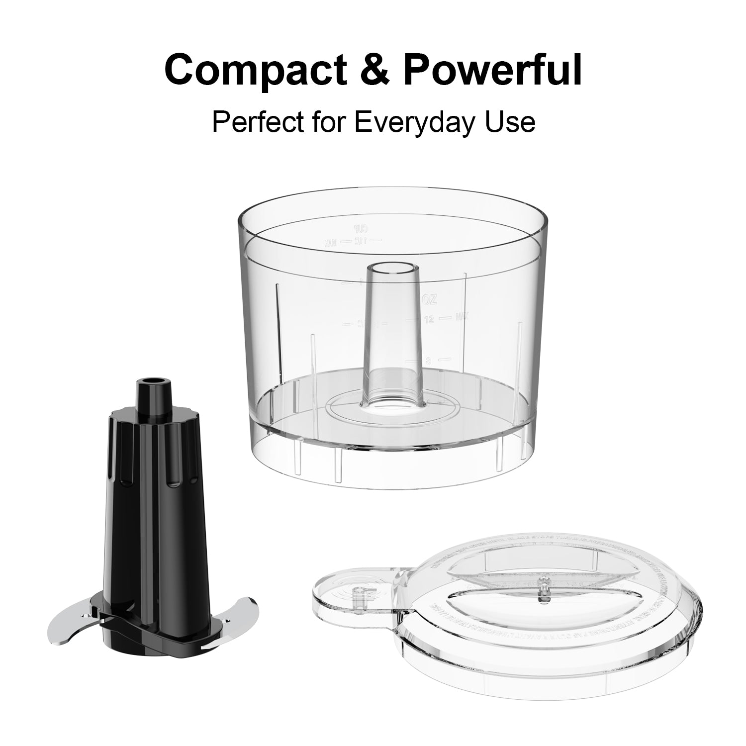 Electric Food Chopper, 1.5Cup Food Processor, BRL-7003, Black