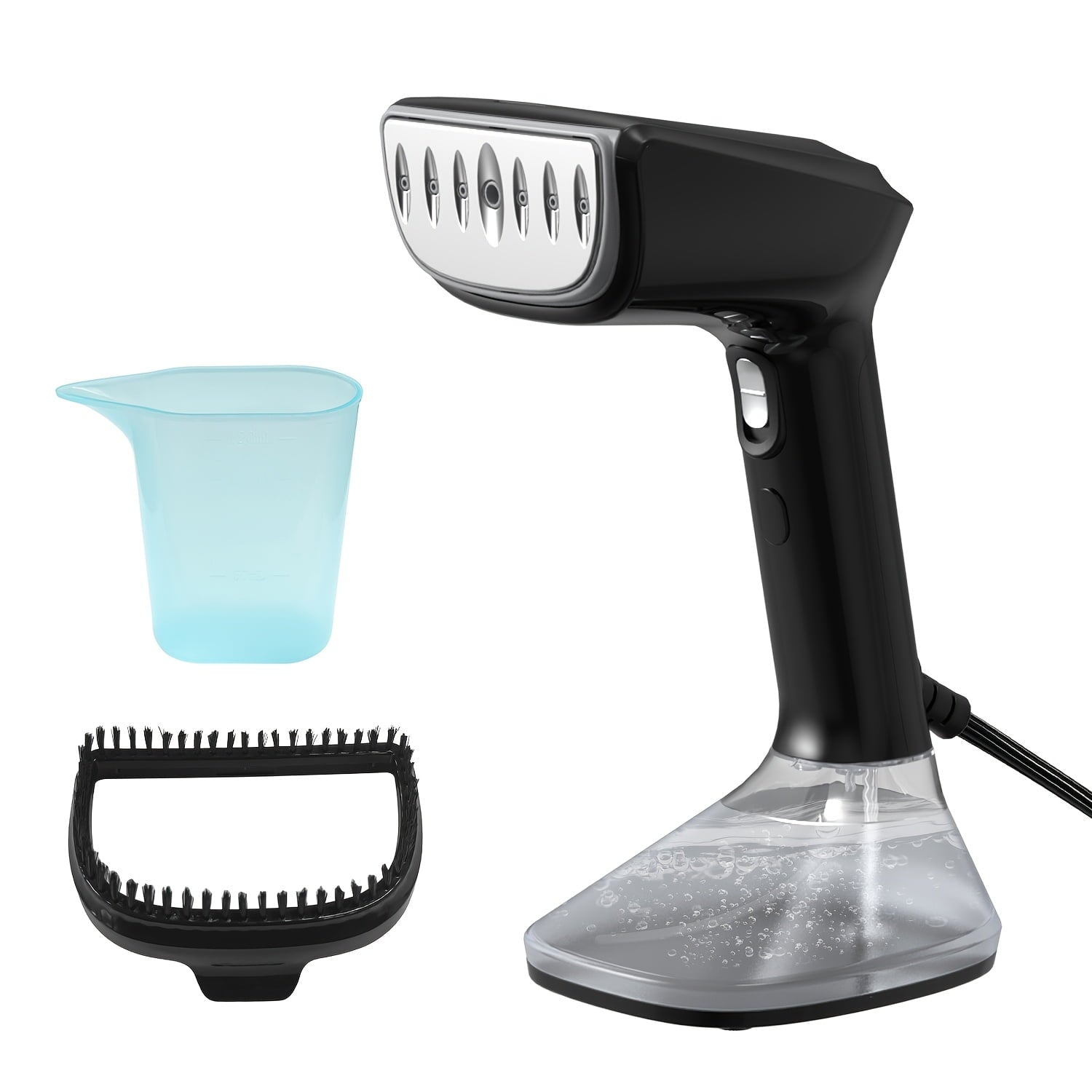 FlashIron 1200W Steamer for Clothes - 400ml Water Tank, Black