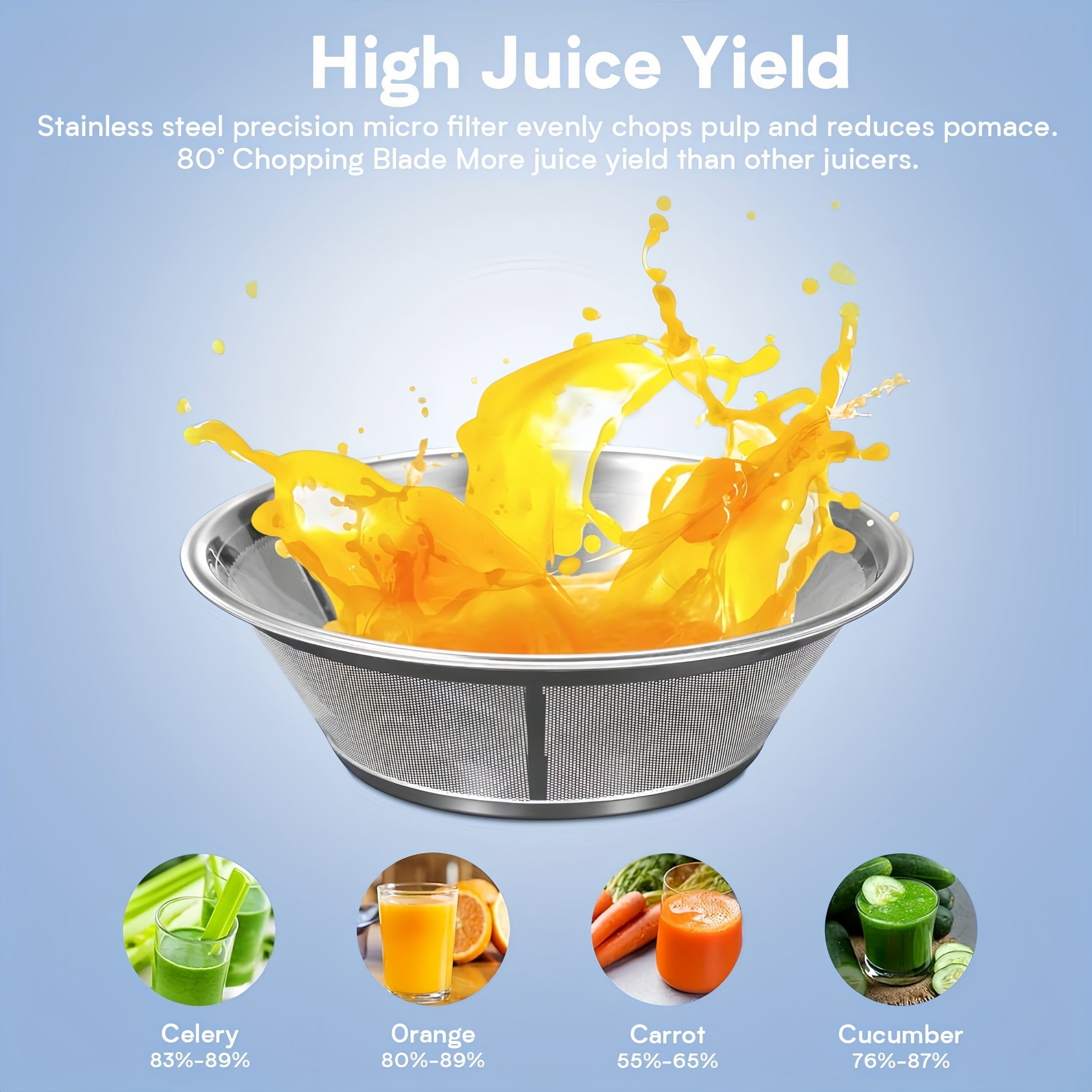 Juicy Bliss 3-Speed Centrifugal Juicer Machines, 800W, Silver